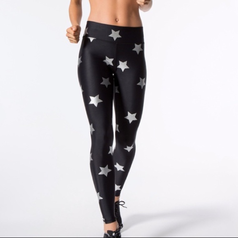 Silver star leggings NWT